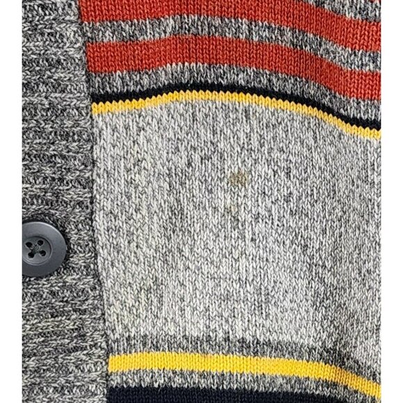 Urban Pipeline Sweater Mens Large Gray/Red Dad Cardigan Shawl Collar - Picture 6 of 8